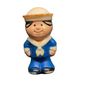 Vintage Kenner Tub Town Harbor Village Figure - Sailor Boy Yellow Hat toy 1982